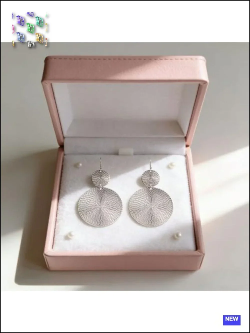 Handmade Vintage Geometric Double Circle Dangle Earrings Hypoallergenic Alloy